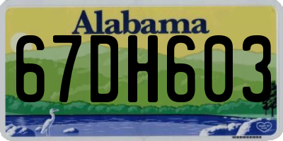 AL license plate 67DH603