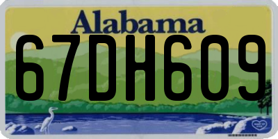 AL license plate 67DH609