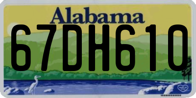AL license plate 67DH610
