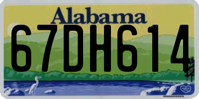 AL license plate 67DH614