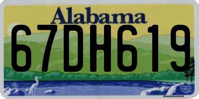 AL license plate 67DH619