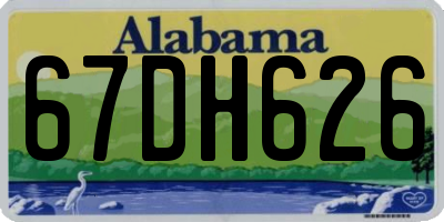 AL license plate 67DH626