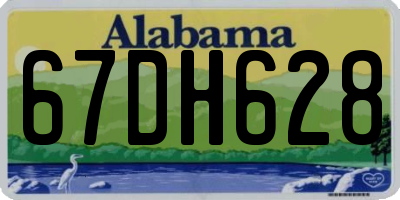 AL license plate 67DH628