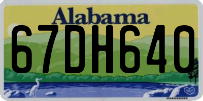 AL license plate 67DH640