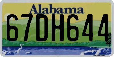 AL license plate 67DH644