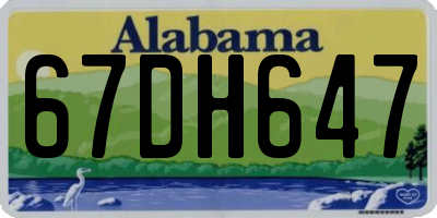 AL license plate 67DH647