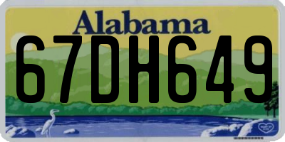 AL license plate 67DH649