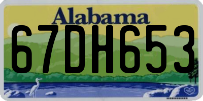 AL license plate 67DH653
