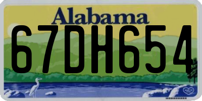 AL license plate 67DH654