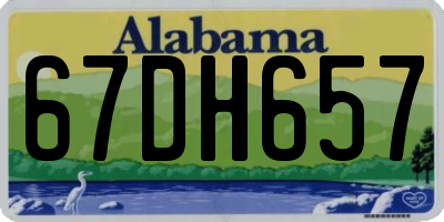 AL license plate 67DH657