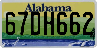 AL license plate 67DH662