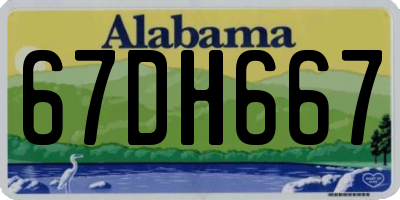 AL license plate 67DH667
