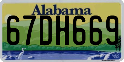 AL license plate 67DH669