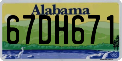 AL license plate 67DH671