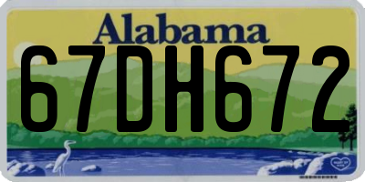AL license plate 67DH672