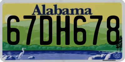 AL license plate 67DH678