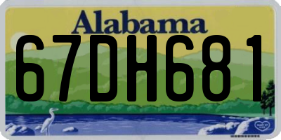 AL license plate 67DH681