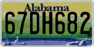 AL license plate 67DH682