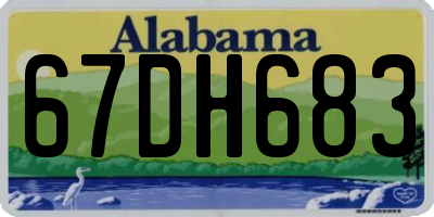 AL license plate 67DH683