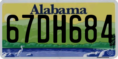 AL license plate 67DH684