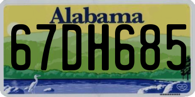 AL license plate 67DH685