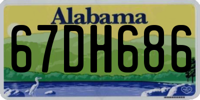 AL license plate 67DH686