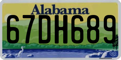 AL license plate 67DH689