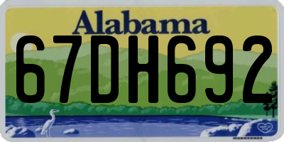 AL license plate 67DH692