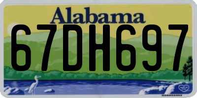 AL license plate 67DH697
