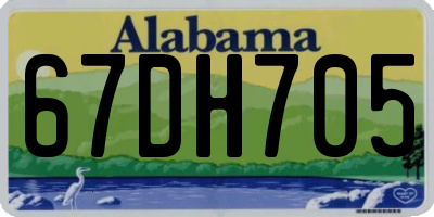 AL license plate 67DH705