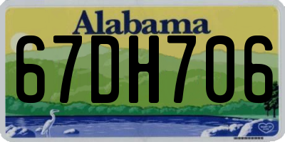 AL license plate 67DH706