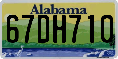 AL license plate 67DH710