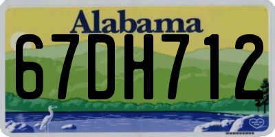 AL license plate 67DH712