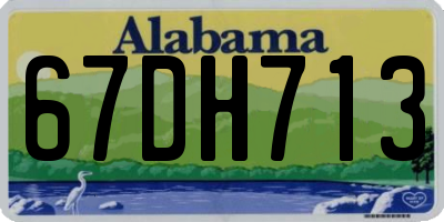 AL license plate 67DH713