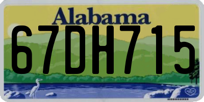 AL license plate 67DH715