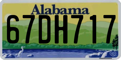 AL license plate 67DH717
