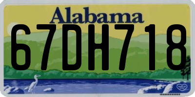 AL license plate 67DH718