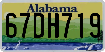 AL license plate 67DH719