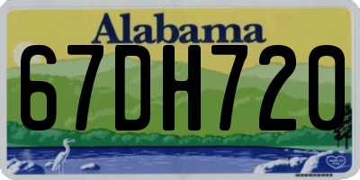 AL license plate 67DH720