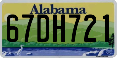 AL license plate 67DH721