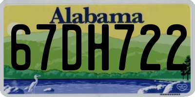 AL license plate 67DH722