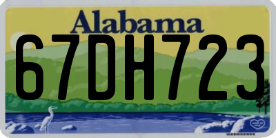 AL license plate 67DH723