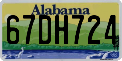 AL license plate 67DH724