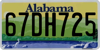 AL license plate 67DH725