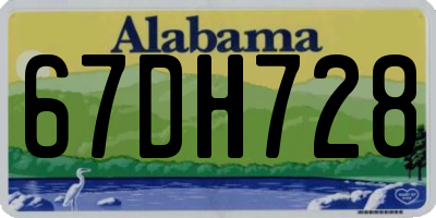 AL license plate 67DH728