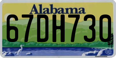 AL license plate 67DH730