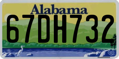 AL license plate 67DH732