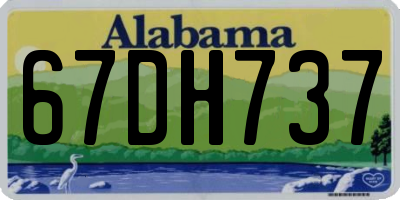 AL license plate 67DH737