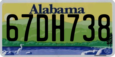 AL license plate 67DH738