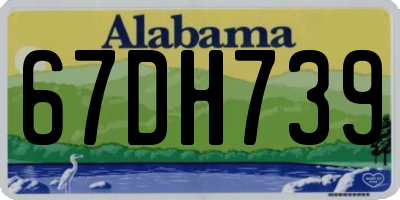 AL license plate 67DH739